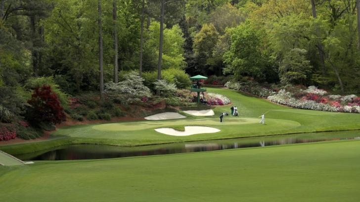 12th green at Augusta